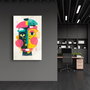 Wallity CAM-2071 Pintura Decorativa de Vidrio Templado Multicolor 46 x 72 cm